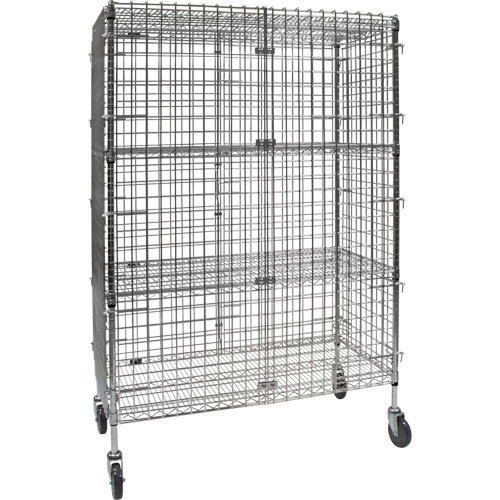 Security Cart, Chrome Plated, 48" x 69" x 24", 500 lbs. Capacity Sécurité Médic