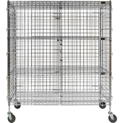 Security Cart, Chrome Plated, 60" x 69" x 24", 500 lbs. Capacity Sécurité Médic