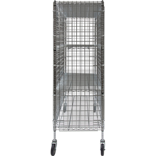Security Cart, Chrome Plated, 60" x 69" x 24", 500 lbs. Capacity Sécurité Médic