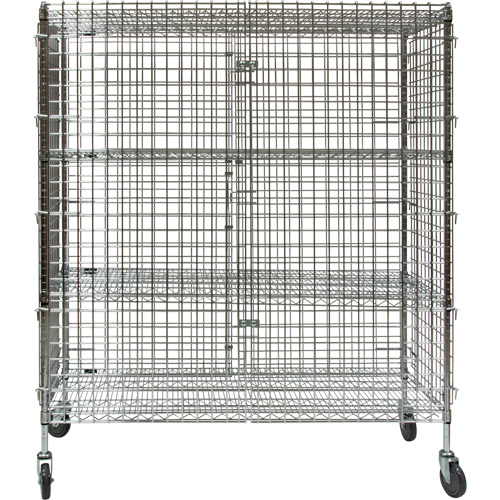 Security Cart, Chrome Plated, 60" x 69" x 24", 500 lbs. Capacity Sécurité Médic