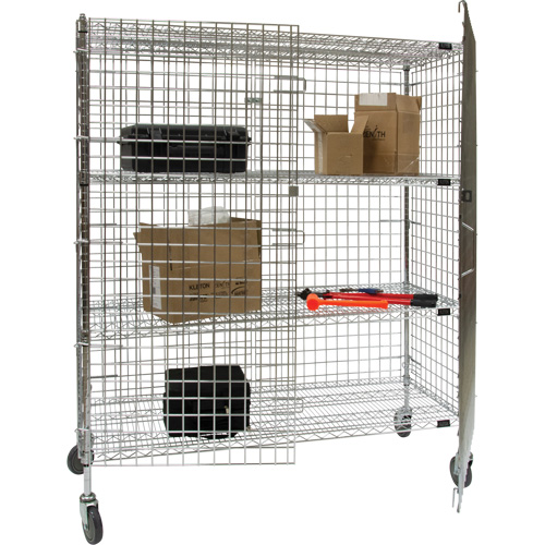 Security Cart, Chrome Plated, 60" x 69" x 24", 500 lbs. Capacity Sécurité Médic