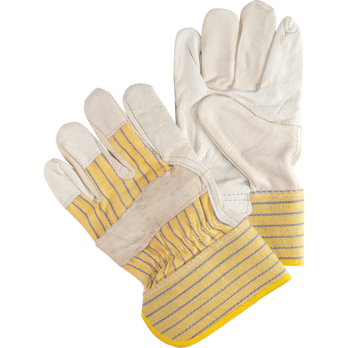 Abrasion-Resistant Fitter's Gloves, Large, Grain Cowhide Palm Sécurité Médic