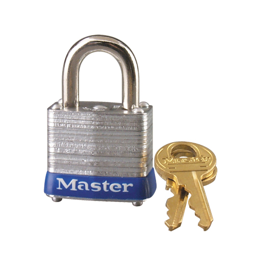 Cadenas &agrave; goupilles, Cl&eacute;s identiques, Acier lamin&eacute;, Largeur de 1-9/16" Sécurité Médic