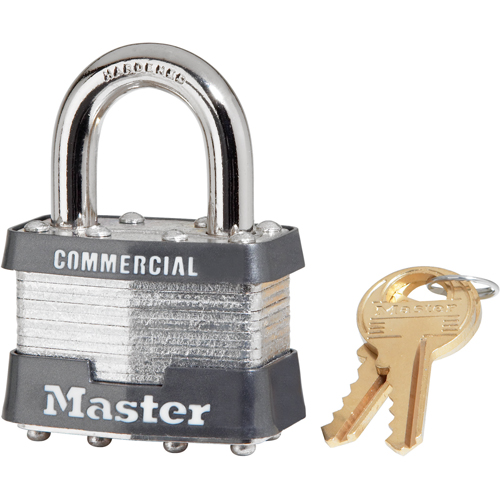 Cadenas commerciaux, Cl&eacute;s diff&eacute;rentes, Acier lamin&eacute;, Largeur de 1-9/16" Sécurité Médic