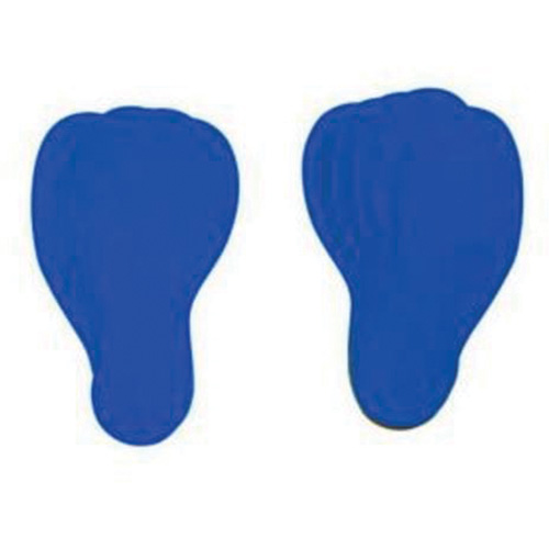 &eacute;tiquettes pour marquage des planchers, Empreinte de pas, 12" lo x 3,75" la, Bleu, Vinyle Sécurité Médic