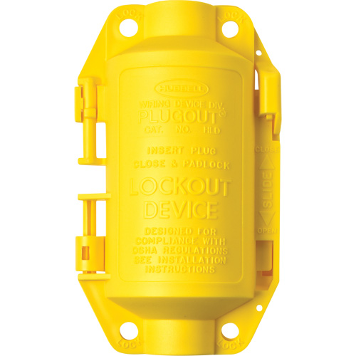 Hubbell Plugout&reg; Lockout, Plug Type Sécurité Médic