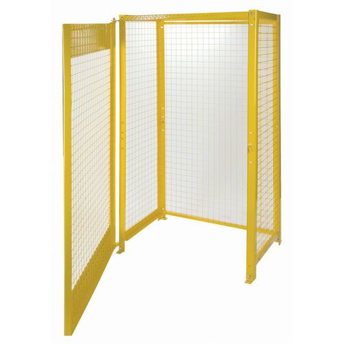 Gas Cylinder Cabinets, 10 Cylinder Capacity, 44" W x 30" D x 74" H, Yellow Sécurité Médic