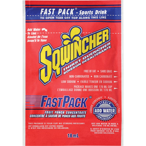 Sqwincher&reg; Rehydration Drink Fast Pack&reg;, Single Serve, Fruit Punch Sécurité Médic