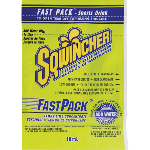 Sqwincher&reg; Boisson de r&eacute;hydratation Fast Pack, Emballage-portion, Citron-lime Sécurité Médic