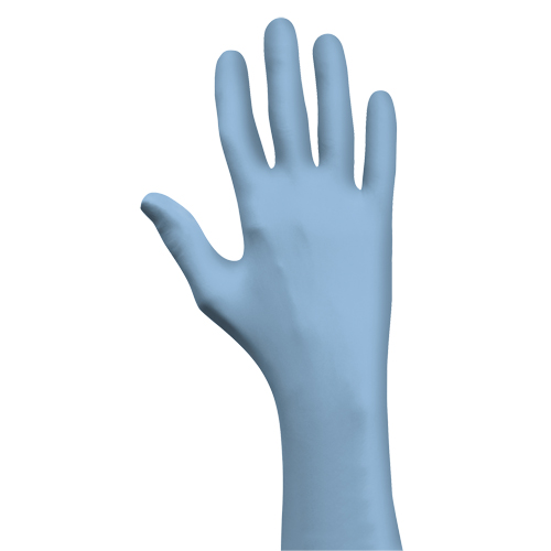 Gants jetables N-DEX, T-Grand, Nitrile, 4 mils, Sans poudre, Bleu Sécurité Médic