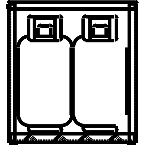 Armoires en aluminium pour bouteilles GPL, nbre de bouteilles: 4, 30" , 32" , 33-1/2" , Argent Sécurité Médic