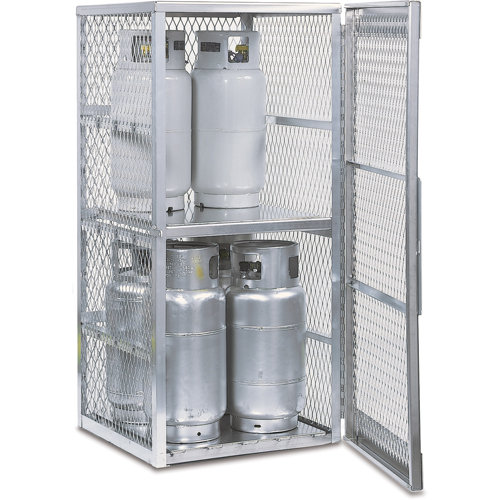Armoires en aluminium pour bouteilles GPL, nbre de bouteilles: 8, 30" , 32" , 65" , Argent Sécurité Médic