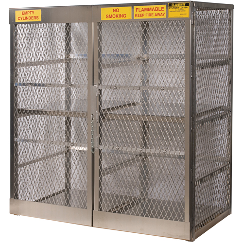 Armoires en aluminium pour bouteilles GPL, nbre de bouteilles: 16, 60" , 32" , 65" , Argent Sécurité Médic