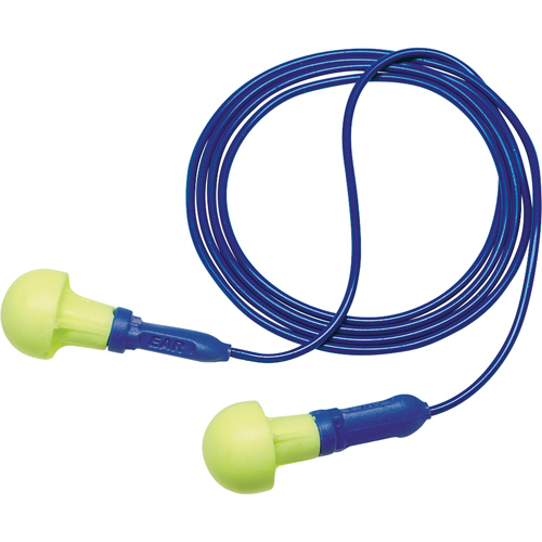 Bouchons d'oreilles d&eacute;tectables E-A-R Push-ins, Avec cordon, Taille unique, Vrac - Sac en poly, NRR dB NRR 28 dB Sécurité Médic
