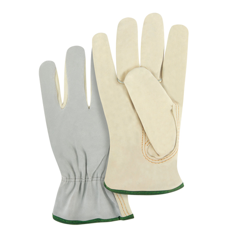 Split Back Driver's Gloves, Medium, Grain Cowhide Palm Sécurité Médic