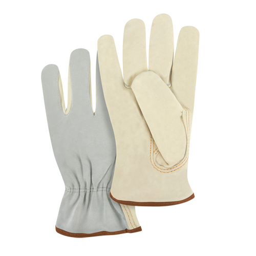 Split Back Driver's Gloves, Large, Grain Cowhide Palm Sécurité Médic