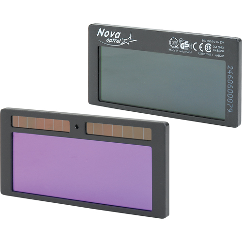 Filtres autoassombrissants Nova, 2" la x 4-1/4" h Champ de vision, Pour utilisation avec nova Sécurité Médic