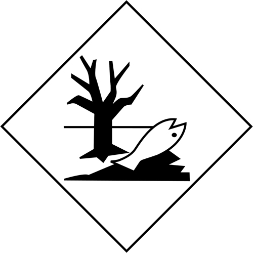 Marine Pollutant Mark TDG Shipping Labels, 4" L x 4" W, Black on White Sécurité Médic