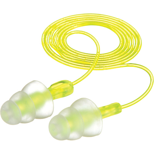 Bouchons d'oreilles r&eacute;utilisables &agrave; trois brides E-A-R, Avec cordon, Vrac - Sac en poly, 26 dB NRR, Taille unique Sécurité Médic