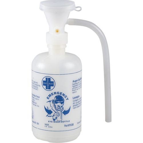 Accessoires pour poste de douche oculaire - Gouttes ophtalmiques, bouteille vide Sécurité Médic