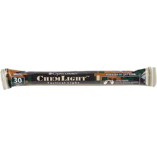 6" Cyalume&reg; Lightsticks, White, 30 mins. Duration Sécurité Médic
