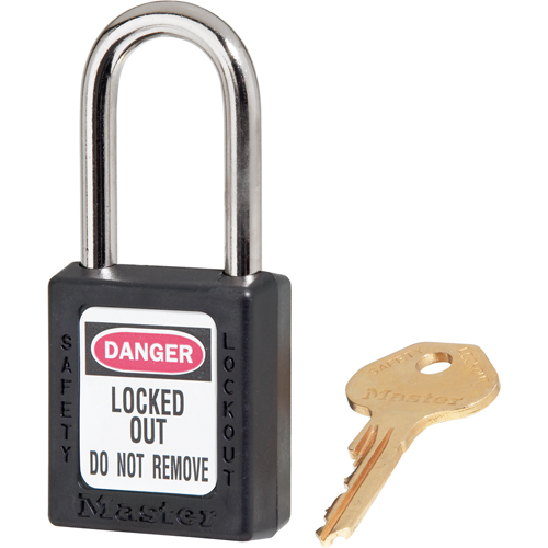 Zenex Padlocks, Safety Padlock, Keyed Different, Thermoplastic, 1-1/2" Width Sécurité Médic