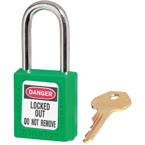 Zenex Padlocks, Safety Padlock, Keyed Different, Thermoplastic, 1-1/2" Width Sécurité Médic