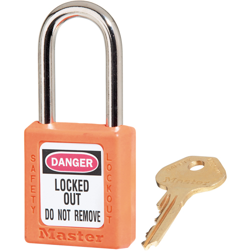 Cadenas Zenex, Cadenas de s&eacute;curit&eacute;, Cl&eacute;s diff&eacute;rentes, Thermoplastique, Largeur de 1-1/2" Sécurité Médic