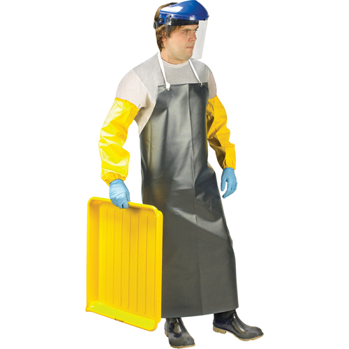 Heavy-Duty Apron, Nitrile/Polyester, 48" L x 35" W, Black Sécurité Médic