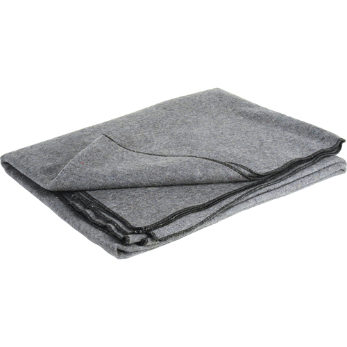 Flame-Resistant Wool Blanket, Wool, 84"L x 66"W Sécurité Médic