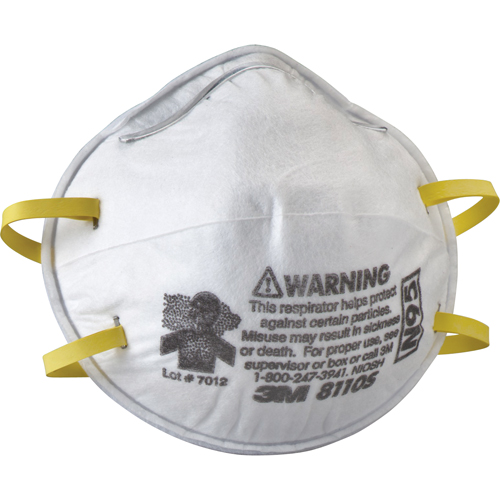Respirateurs contre les particules 8110S, N95, Certifi&eacute; NIOSH, Petit Sécurité Médic
