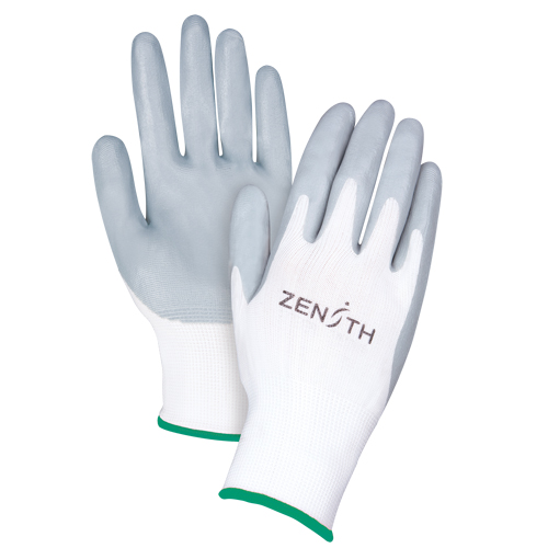 Lightweight Breathable Coated Gloves, 8/Medium, Foam Nitrile Coating, 13 Gauge, Polyester Shell Sécurité Médic