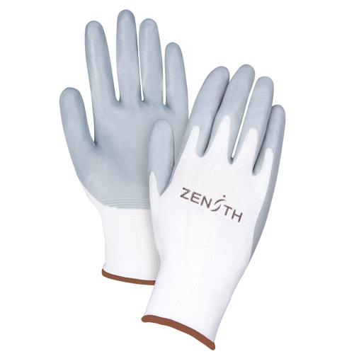 Gants l&eacute;gers enduits et respirants, 9/Grand, R&ecirc;vetement Mousse de nitrile, Calibre 13, Enveloppe en Polyester Sécurité Médic