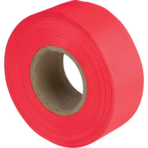 Flagging Tape, 1.1875" W x 150' L, Fluorescent Red Sécurité Médic
