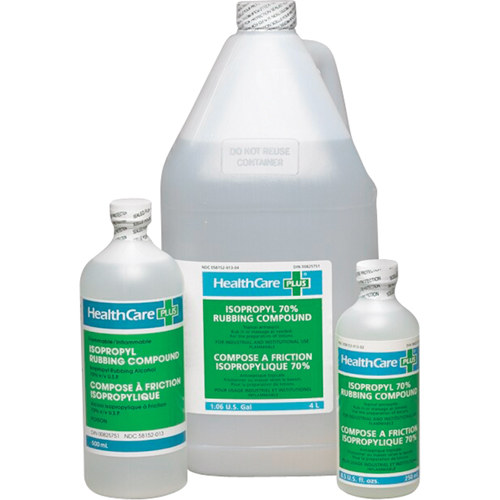 Isopropyl Rubbing Alcohol, Liquid, Antiseptic Sécurité Médic
