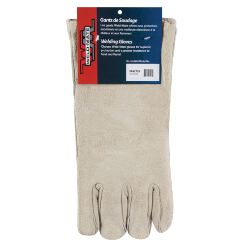 Premium Welder's Gloves, Split Cowhide, Size Large Sécurité Médic