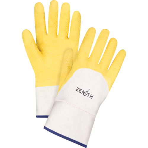 Coated Crinkle Finish Gloves, 10/X-Large, Rubber Latex Coating, Cotton Shell Sécurité Médic