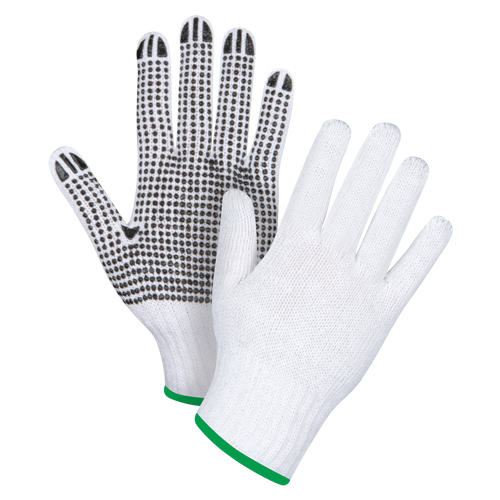 Dotted String Knit Gloves, Poly/Cotton, Single Sided, 7 Gauge, Medium Sécurité Médic