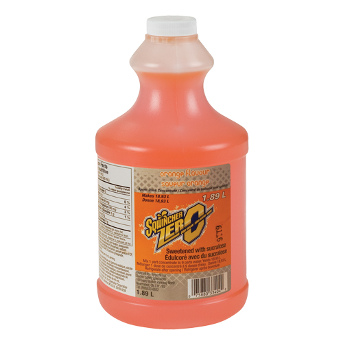 Sqwincher&reg; ZERO&reg; Rehydration Drink, Concentrate, Orange Sécurité Médic