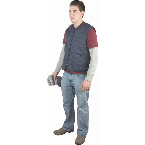 Vestes sans manches, manteaux et manteaux longs isol&eacute;s &agrave; usage l&eacute;ger pour glaci&egrave;res, Hommes, Petit, Bleu marin Sécurité Médic