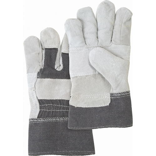 Standard-Duty Patch Palm Fitters Gloves, Large, Split Cowhide Palm, Cotton Inner Lining Sécurité Médic