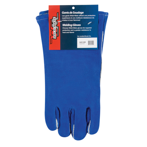 Double Palm & Thumb Welding Gloves, Split Cowhide, Size Large Sécurité Médic