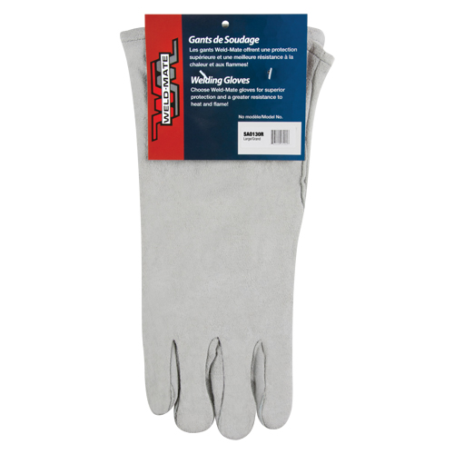 Standard-Duty Welder's Gloves, Split Cowhide, Size Large Sécurité Médic