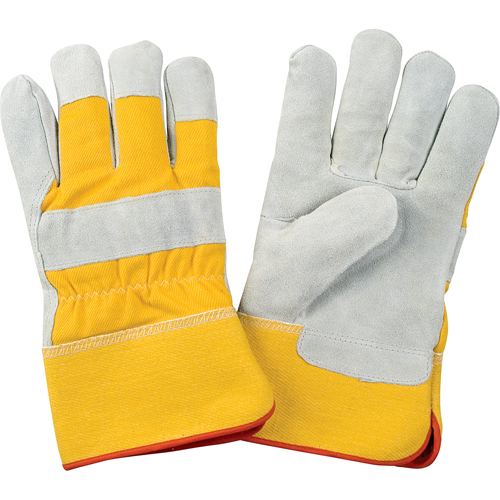 Premium Winter-Lined Fitters Gloves, Large, Split Cowhide Palm, Foam Fleece Inner Lining Sécurité Médic