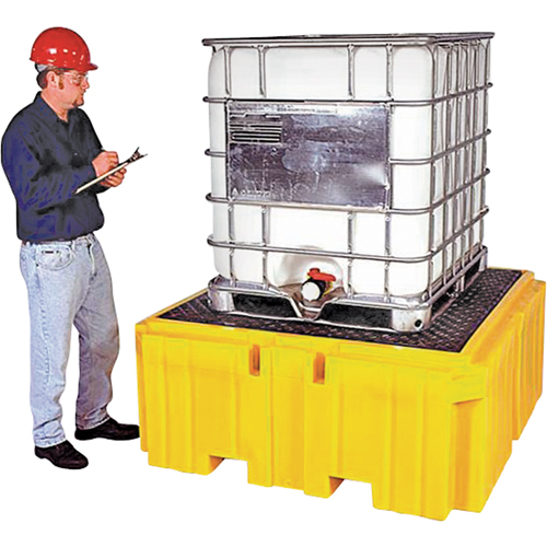 IBC Spill Pallet Plus&reg; Without Drain, 365 US gal. Spill Capacity, 62" x 62" x 28" Sécurité Médic