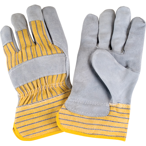 Premium Rugged Fitters Gloves, Large, Split Cowhide Palm, Cotton Inner Lining Sécurité Médic