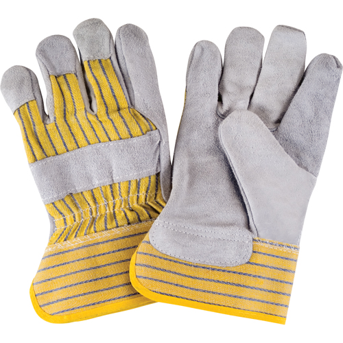 Gants d'ajusteur de premi&egrave;re qualit&eacute;, Grand, Paume en Cuir de vache refendu, Doublure en Coton Sécurité Médic
