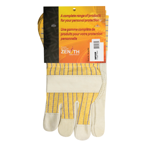 Standard-Duty Dry-Palm Fitters Gloves, X-Large, Grain Cowhide Palm, Cotton Inner Lining Sécurité Médic