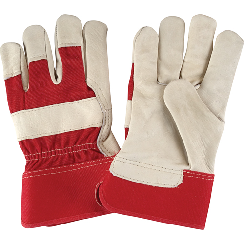 Premium Dry-Palm Fitters Gloves, Large, Grain Cowhide Palm, Cotton Inner Lining Sécurité Médic