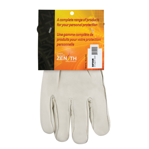 Gants de conducteur doubl&eacute;s pour l'hiver d'usage standard, 2T-Grand, Paume en Cuir fleur de vache, Molleton Sécurité Médic